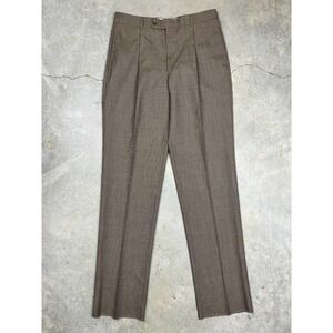 NEW Jones New York Womens Pants Worsted Wool Roger Trousers 33.5x37 Brown